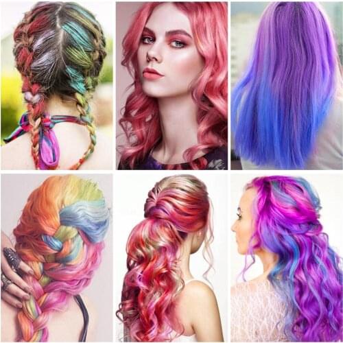 1 Pc Mini Temporary Hair Multicolor Dye Comb Fashion Design Crayons Hair Color Dye Hair Color Chalk For Salon DIY Dropshipping