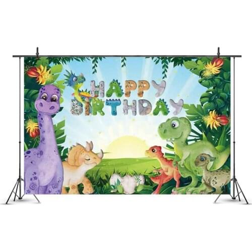 Dinosaur Jungle Forest Animal Safari Party Newborn Baby Shower Boy Birthday Backdrop Photography Background for Photo Studio