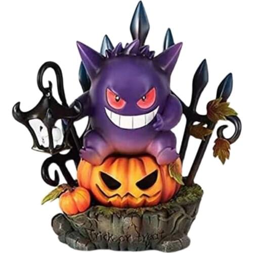 Anime Character Gengar Model Classic Halloween Gengar Figure Toys Action Figure Pumpkin resin doll Dolls Gift Cute Model