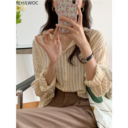 FLHJLWOC Women's Striped Shirts