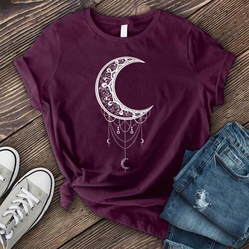Sun Moon Women Tshirt O-neck T Shirt Women Printed Camiseta Mujer Short Sleeve Tshirt Lady Yong Girl Tops Higher Quality #T2P