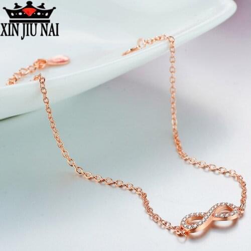 Hot new arrival arrives personality exquisite luxury simple European and American womens infinite 8-character bracelet