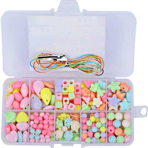 Small 10 Grid Childrens Beaded Toys Diy Handmade Girl Wear Necklace Bracelet Beads Educational Toys