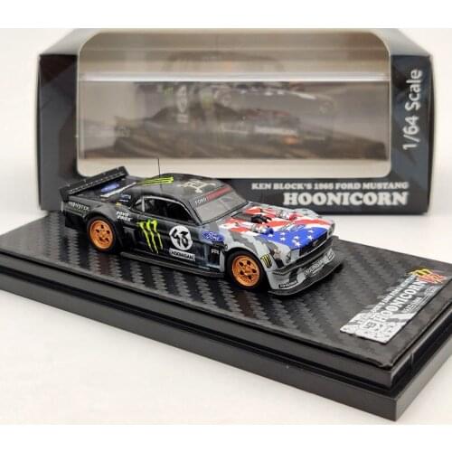 YM Model 1:64 For Ford Mustang 1965 Ken Blocks Hoonicorn #43 Version 2 Limited Resin Models Collection Auto Gift