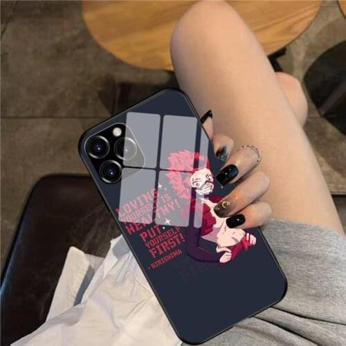 Motivational Kirishima Phone Case Glass Phone Case For iphone 12 11 Pro Max XS XR X 8 7 Plus SE2 Case