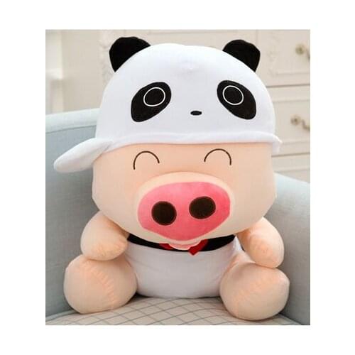 Lovely panda design about 50cm pig plush toy soft pillow toy,present Xmas gift 0183