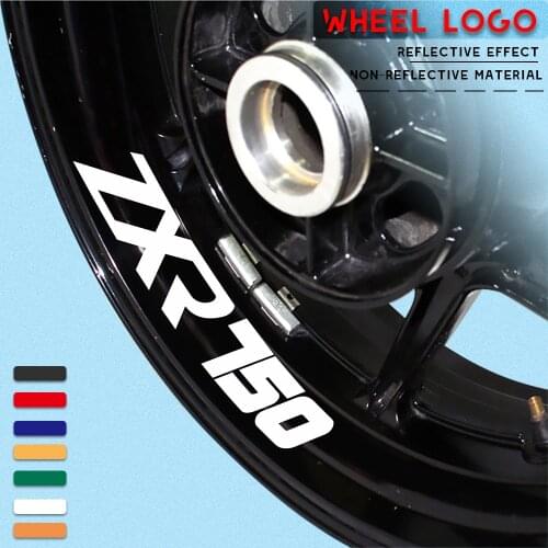 Motorcycle wheel stickers decorative decals reflective waterproof trend frame decals for KAWASAKI ZXR750 zxr 750