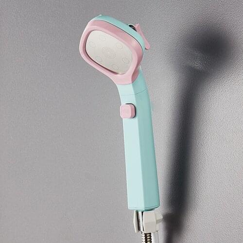 Rainfall Shower Head Adjustable Handheld Showerhead High Pressure Boosting Plastic Water Sprayer Bathroom Accessories