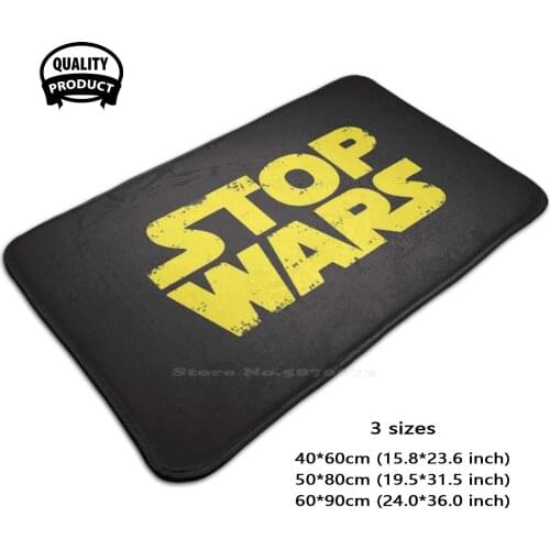 Stop Wars 3D Soft Non-Slip Mat Rug Carpet Foot Pad Stop Wars Antiwar War Peace Movie Cnd