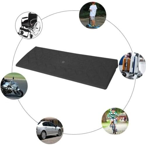 Portable Curb Ramp Anti-Slip lightweight Threshold Ramp Mat Pad Car Trailer Truck Bike Motorcycle Wheelchair Curb Ramp 50*13cm