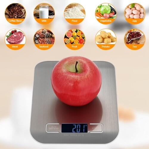 5kg/1g 10kg/1g Accurate Electric Kitchen Scale Digital Scale Mini Kitchen LED Electronic Platform Scale Food Weighing Scale