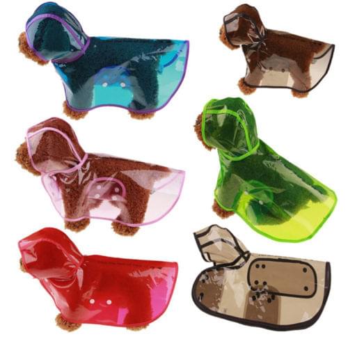 Pet Dogs Waterproof Transparent Coats Outdoor Dog Puppy Jacket Waterproof Clothes PVC Coats