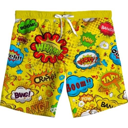 New Fashion 3D Print Cool Wow Pop Art Woman Men Summer Beach Loose Shorts Casual Pants Polyester