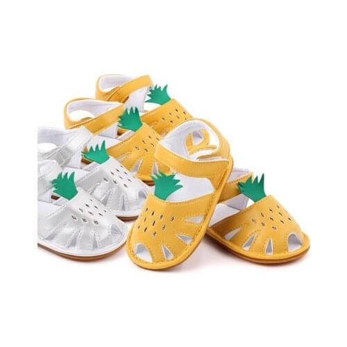 Cute Baby Girl Sandals Pu Leather Newborn Toddler Girls Sandals Soft Sole Non-Slip Infant Baby Girl Summer Shoes