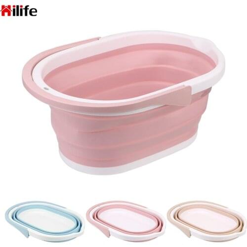 HILIFE Foldable Bucket Save Space for Tourism Outdoor Fishing Promotion Camping Folding Laundry Tub Portable Car Wash Bucket PP