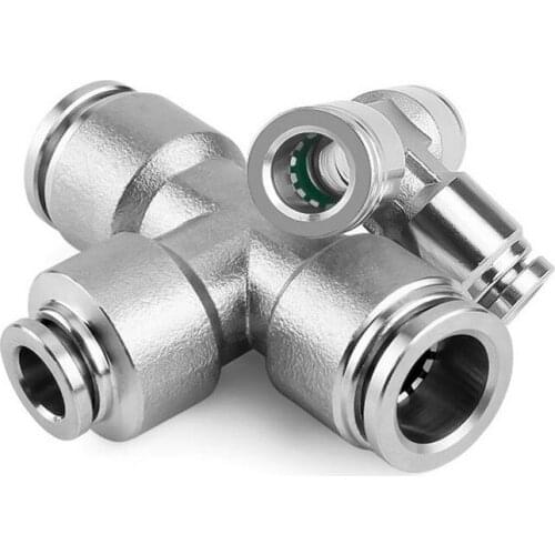 304 Stainless Steel T-type Variable Diameter Three-way PEG 8-6 10-8 12-10 Trachea Quick Connector