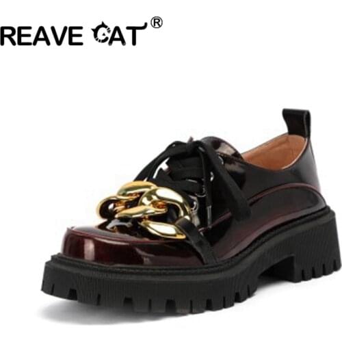 Vintage Punk Genuine Leather Platform Thick Heels Pumps Women Shoes Metal Lace Up Rome Shoes Mid Heel Lady Footwear White S2187