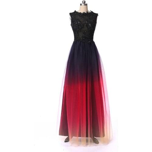 Bealegantom 2019 New Ombre Prom Evening Dresses Beaded Plus Size Beaded Lace Up Gradient Party Gowns Vestido Longo QA1542