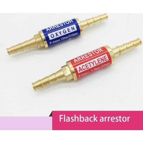 1pair Professional Oxygen Acetylene Flashback Arrestor Check Valve Flame Buster For Pressure Reducer Regulator hose tube