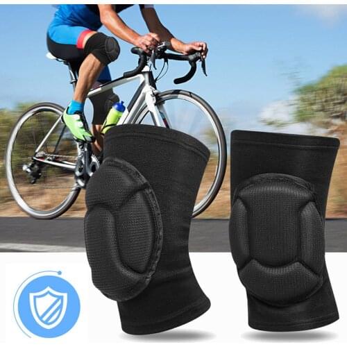 2Pcs Sports Protective Knee Pads Men Pressurized Thick Elastic Knee Pads Football Volleyball skiing dancing riding Protector