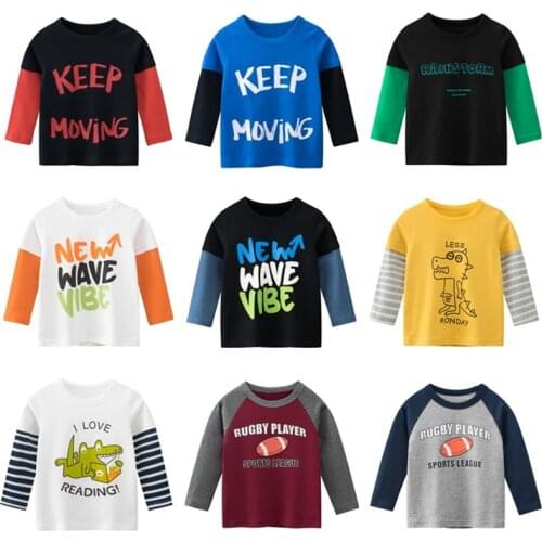 2021 New Boys Long Sleeve T Shirt Autumn Winter Cotton Children Sweatshirt Casual Cartoon Kids Baby Girl Clothes 2-8 Years