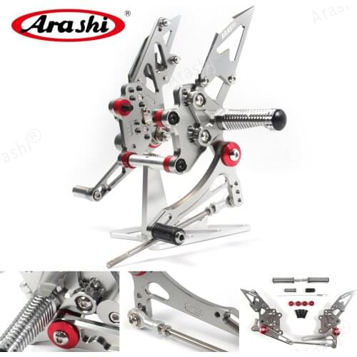Arashi For KAWASAKI NINJA EX300A 2013 - 2017 CNC Adjustable Footrest Rearset Motorcycle Accessories Pedals 2014 2015 2016