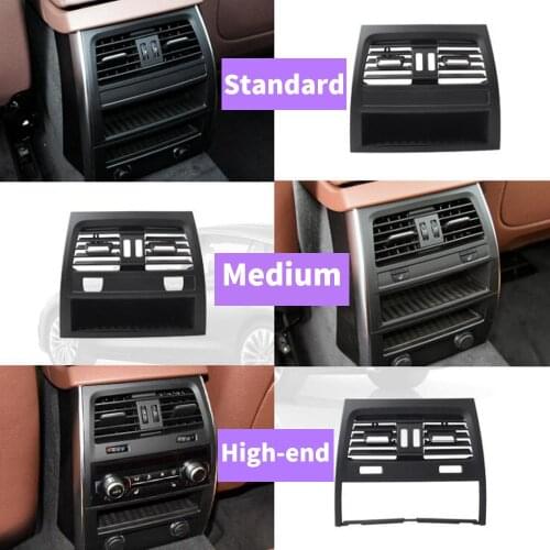 Car Center Console A/C Air Conditioner Chrome Interior Inner Outlet Vent Dash Panel Grille For BMW 5 Series GT 528 535 F07 10-17