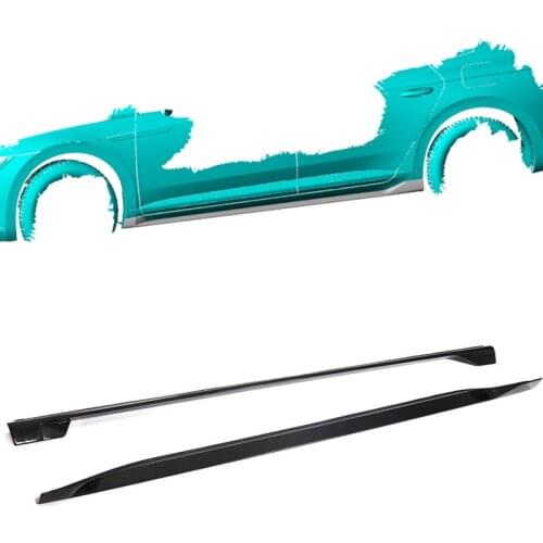 Car Side Skirts Body Kit For Volkswagen CC 2019 2020 Carbon Fiber Car Side Door Bumper Skirts Lip Aprons Extension Lips