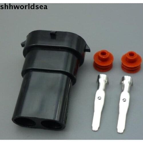 Shhworldsea 4Sets H8 H10 H11 Auto Automotive foglight waterproof connector plug male bulb socket kit H11 Car lamp Holder