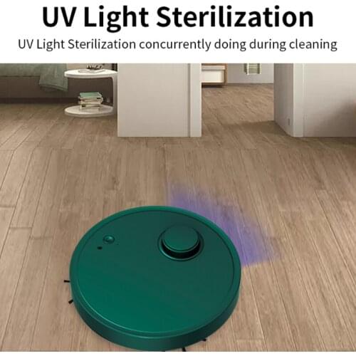 3-in-1 Wireless Auto Robotic Vacuums Super Quiet w/ UV Light 2400mAh Rechargeable for Marble Hardwood Floor Wholesale&Drop Ship