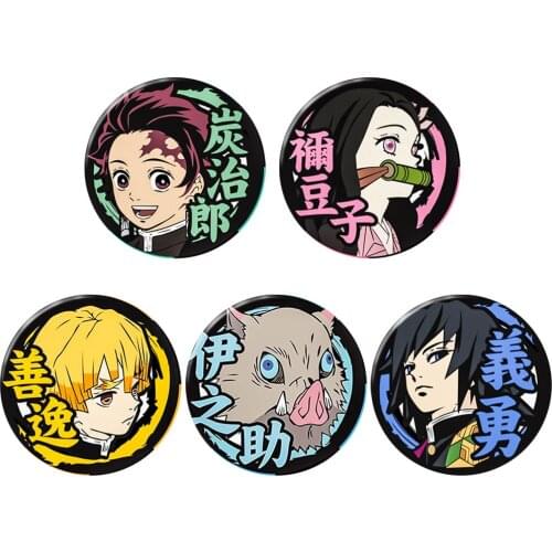 Anime Demon Slayer: Kimetsu No Yaiba Kamado Tanjirou Pin Button Brooch Badge