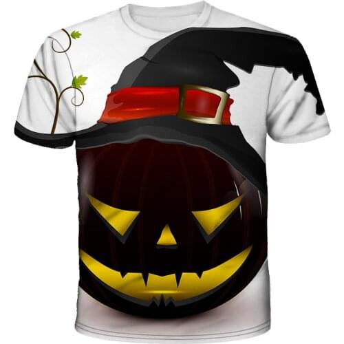 T-shirt Top Pumpkin Shirt Women Happy Halloween Pumpkin Tee Tshirt Harajuku Boys Girls Causal Tops Tees Shirt Drop Shipping
