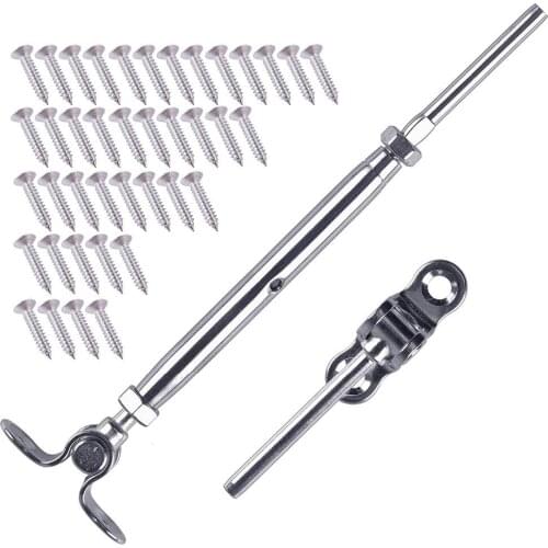 316 Stainless Steel Cable Railing Kit fits 1/8" Stainless Steel Wire Rope Cable 20pcs 10pcs