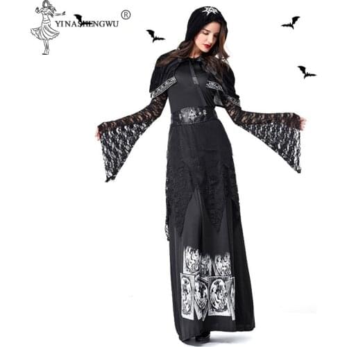 Halloween Costume for women Long Princess Dress Cosplay Scary Witch Grim Reaper Dress Women Carnival Masquerade Cosplay Dress