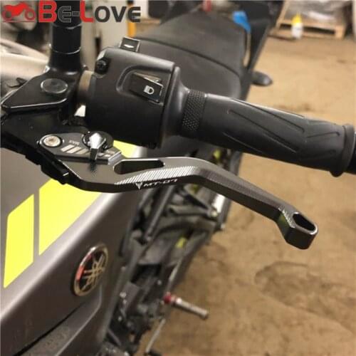 2020 LOGO MT-07 Motorcycle CNC Adjustable Short Brake Clutch Lever Blue Black Titanium Gold Red Gold For Yamaha MT07 2014-2019