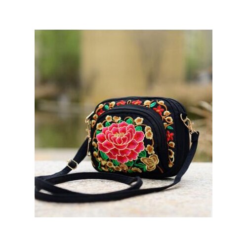 Fashion National Embroidery Shopping Women Mini Handbags!Nice Floral Embroidered Small Shoulder&Crossbody bags Lady Canvas bags