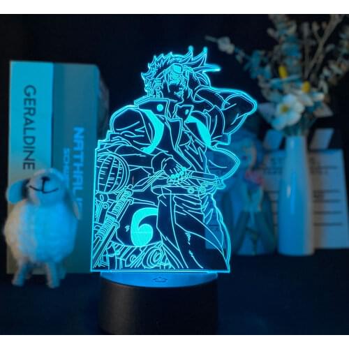 JoJo Bizarre Adventure 3D Picture Night Light Bluetooth Control Joseph Joestar Japanese Anime Delineascope Unique Touch Sensor