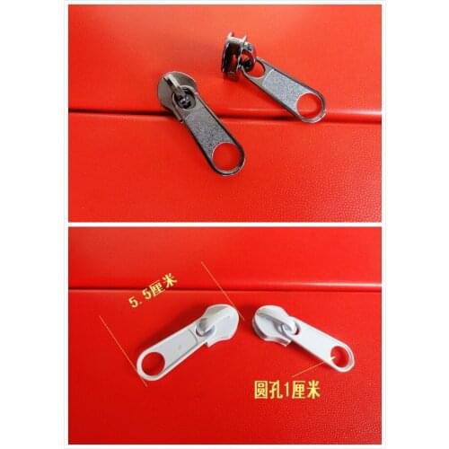 NEW 10# 4pcs gun black/ white metal zipper head sliders for nylon zipper use in bags luggage tents sofa