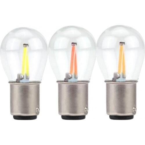 Pair of 1157 Glass Strobe COB LED Car Turn Signal Reverse Light Tail Brake Bulb car accessories