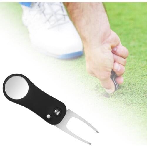 5 Colors Putting Green Fork Foldable Pitch Cleaner Mark Position Stainless Steel Portable Divot Tool Wear-resistant Lawn Marker