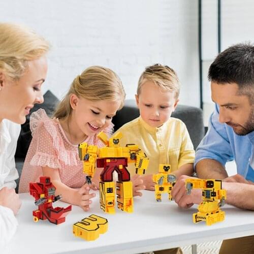 7 Styles DIY Russian Alphabet Transform Robot Model Deformation Assembling Puzzle Toys for Boys Educational Toys Birthday Gift