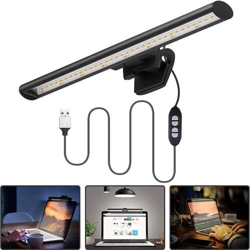 LED Light Dimmable USB Screenbar Light For Laptop Computer PC Monitor Screenbar Hanging Lights LCD Monitor Lamp Reading Lighting
