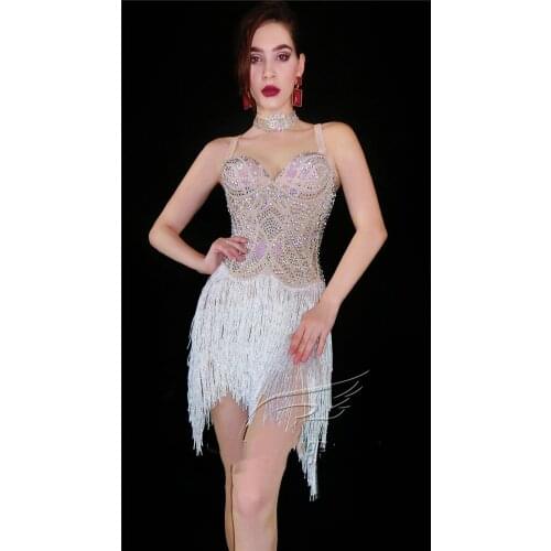 Dance Show One-piece Sexy Costume Purple Red gold Rhinestones Bodysuit Womens Performance Leotard Female Singer clothing