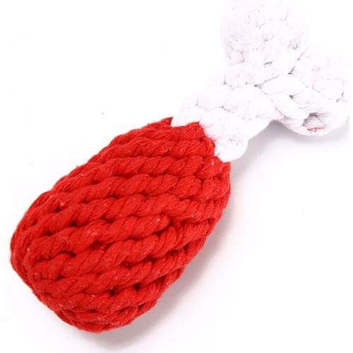 HACHIKITTY Dog Woven Knot Rope Toys Adorable Chicken Shape For Small And Medium Pets Chewing Playing Toy For Dogs XF0045