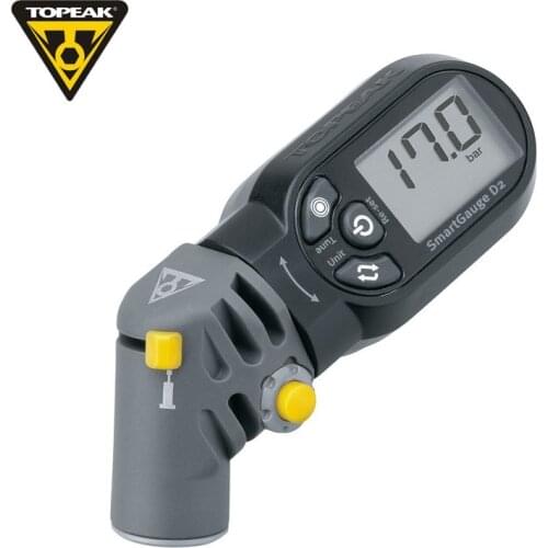 TOPEAK TSG-02 Bicycle Tire Pressure Gauge MTB Inflation Tyre Electronic Pressure Gauge Road Bike Digital LCD Smart Head Gauge
