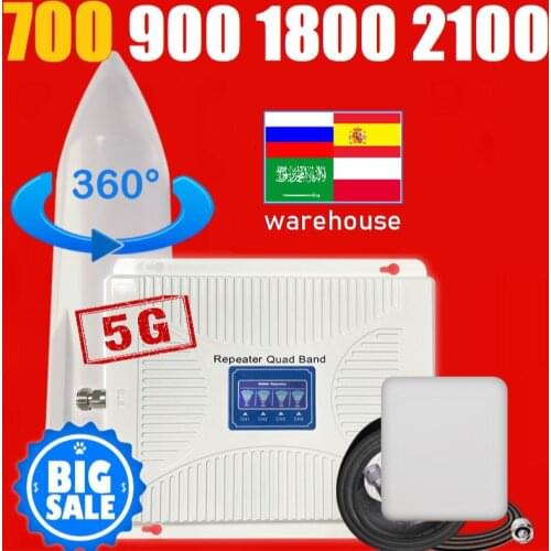 Hot sale New Europe 4G plus network B28 B8 B3 B1 700 900 1800 2100 MHZ Cellular Amplifier signal Booster Repeater Italy france