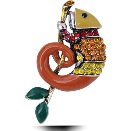 Vintage spider bird insect Brooch female coat Animal brooches luxury Accessories Gift