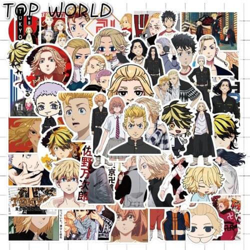 10/50Pcs/set Tokyo Revengers Cartoon Anime Graffiti Stickers For Kid Suitcase Helmet Luggage Skateboard Decals Case Laptop