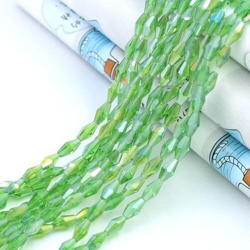 100 pieces exquisite 4x8mm Austrian Long Bicone crystal beads for Jewelry marking DIY necklace&Bracelet