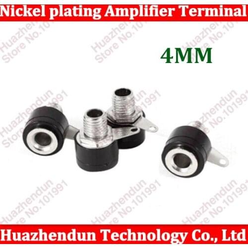 1000PCS/lto High quality Nickel plating Amplifier Terminal 4mm Binding Post banana Plug socket jack Mount Red Black